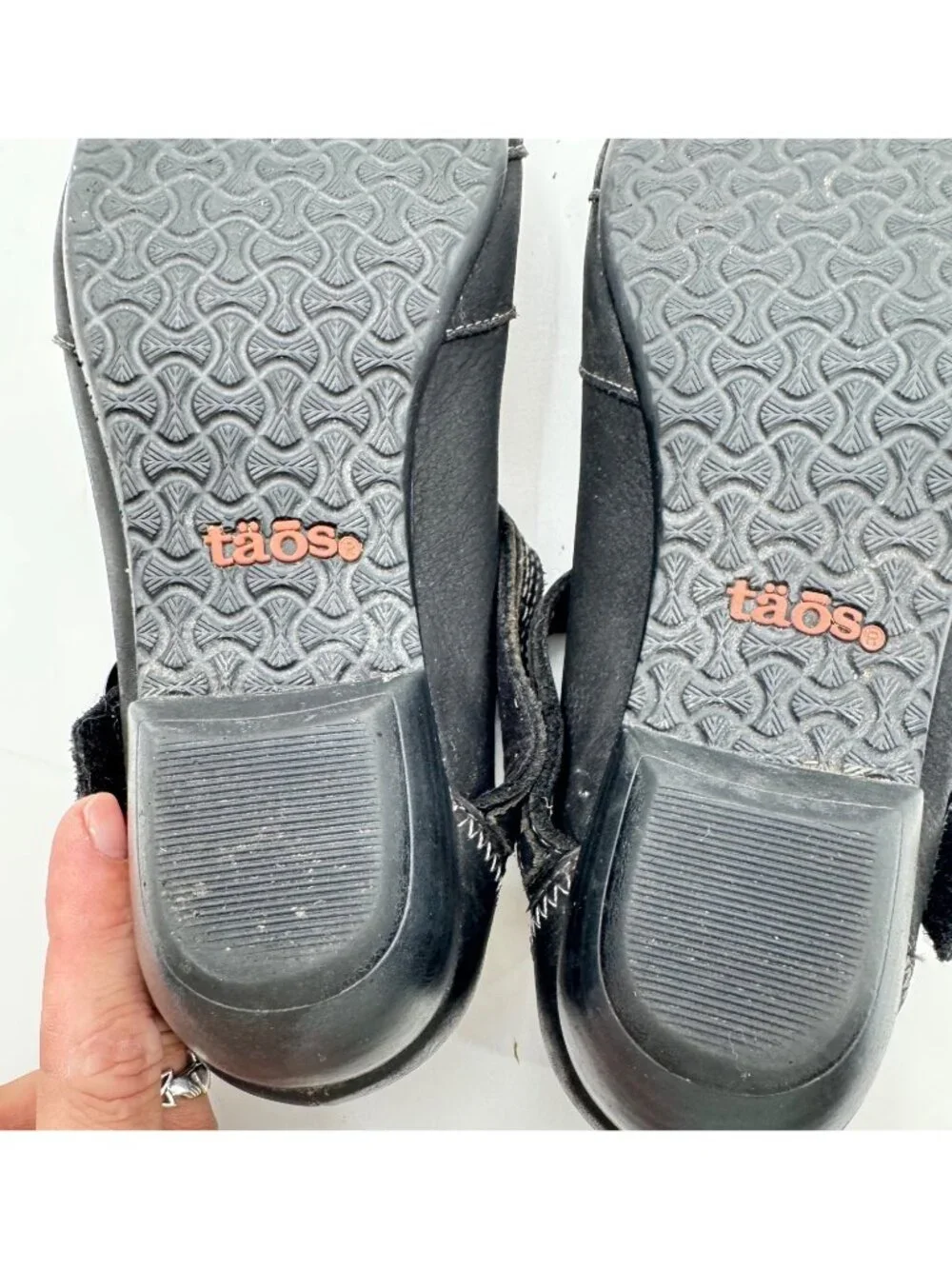 Taos Black Leather Virtue Mary Jane Shoes Womens Size 7 US / 38 EU With Adjustab - Picture 4 of 11